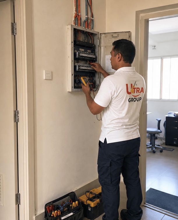Juruelektrik Handy Care mendawai papan agihan DB