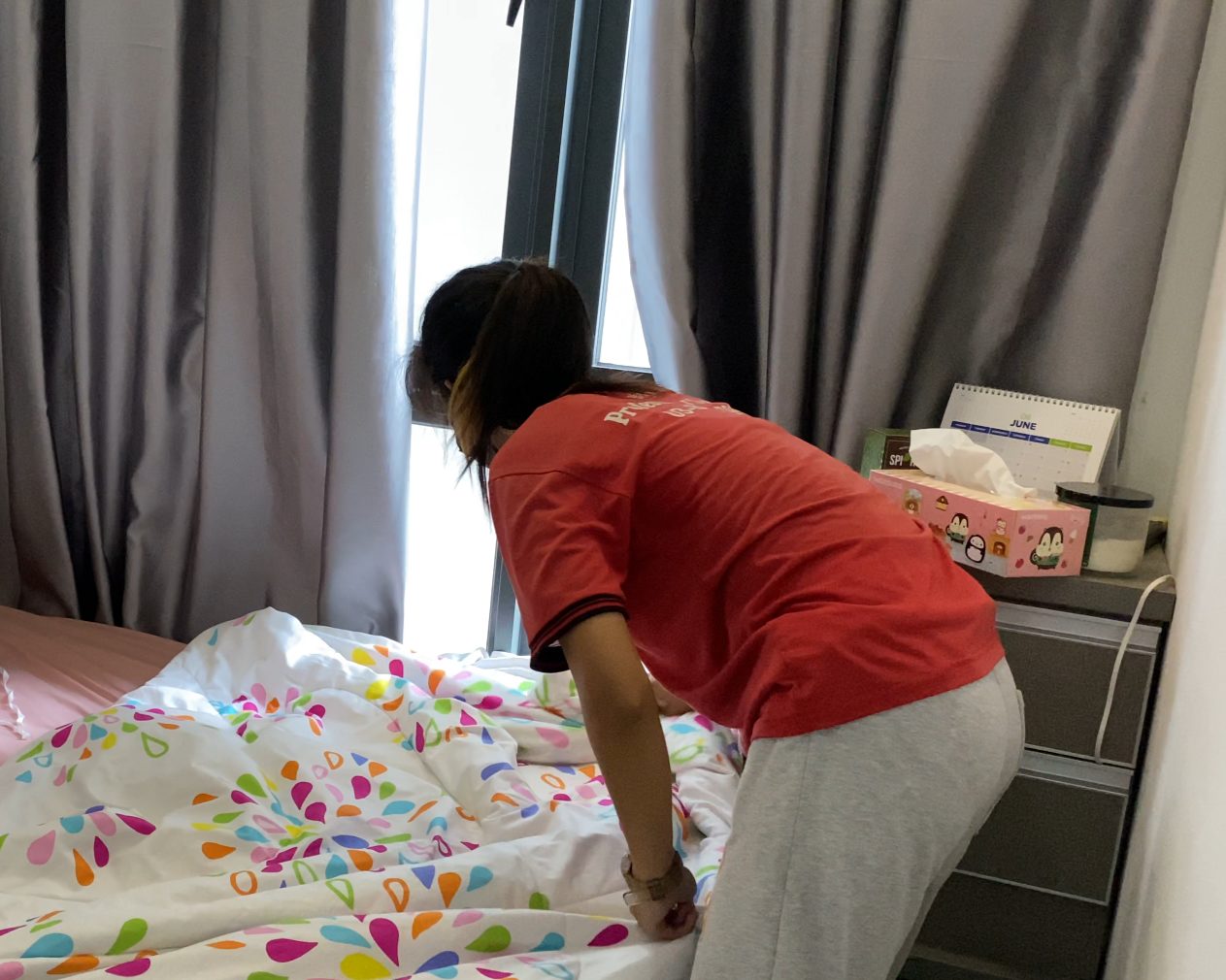 Hostel cleaning service - bed making and room cleaning