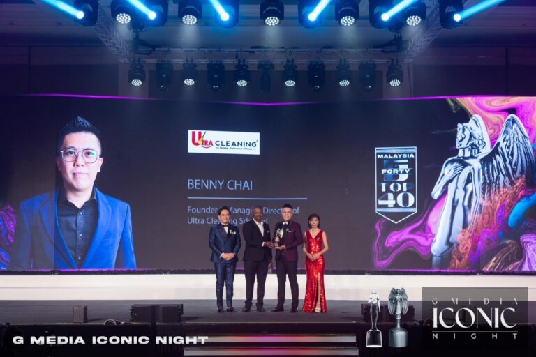 Benny Chai receiving the G Forty Top 40 award
