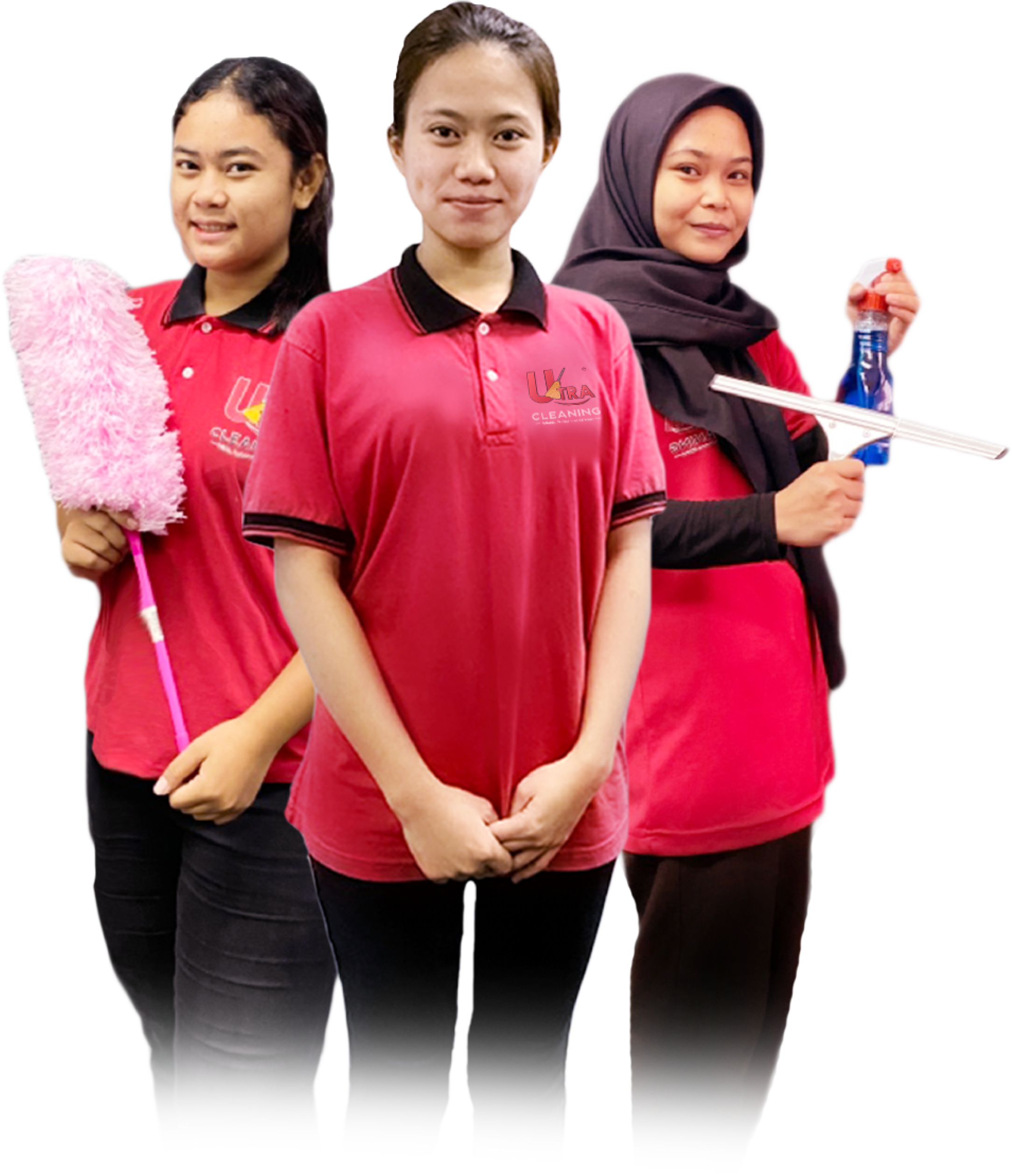 Ultra Cleaning uniformed staff members